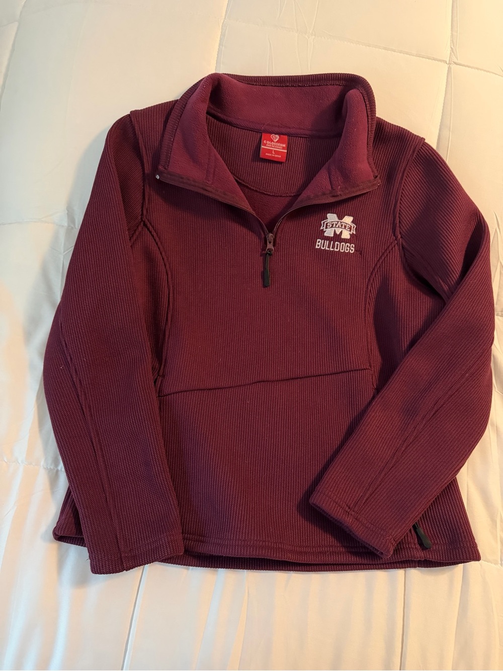 Colosseum Maroon Women’s Half-Zip Bulldogs Pullover